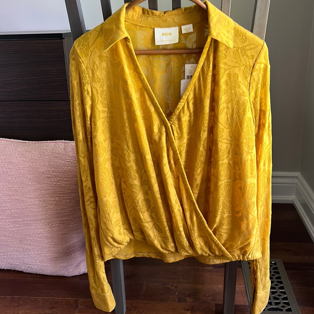 Maeve by Anthropologie Lydia floral burnout blouse size M NWT